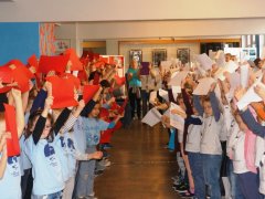 #RekordDlaNiepodległej cała szkoła wzięła udział we wspólnym odśpiewaniu hymnu państwowego