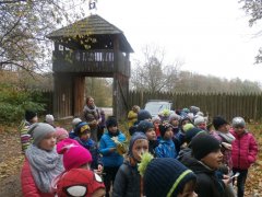 Klasy 2d i 2e na warsztatach w Ślężańskim Parku Krajobrazowym