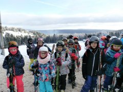 Slalom narciarski uczniów klasy 3d oraz 3e