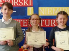 Nasi laureaci Międzyszkolnego Konkursu Recytatorskiego Anglojęzycznej oraz Niemieckojęzycznej Literatury Dziecięcej
