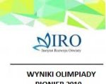 Wyniki Ogólnopolskich Olimpiad Przedmiotowych PIONIER 2019